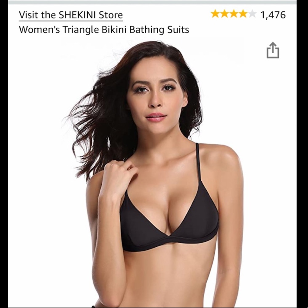 Brand New black triangle bikini top